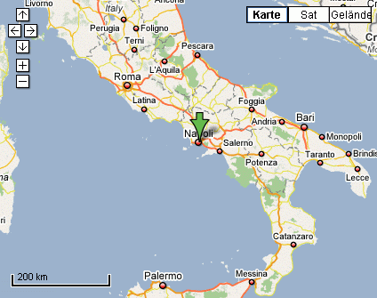 Neapel Kartenausschnitt